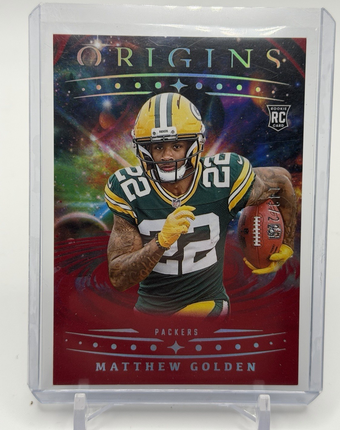 2025 Panini Origins MATTHEW GOLDEN RC Rookie #101 RED /225 Packers