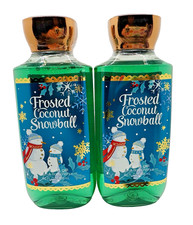 Bath  Body Works Frosted Coconut Snowball Shower Gel 10 oz x2