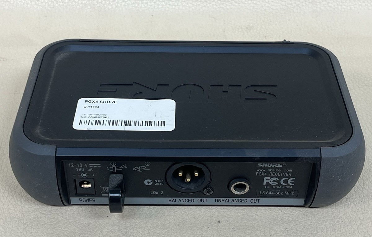 SHURE PGX4 ギター　ワイヤレスシステム Shure PGX4 Wireless Microphone Receiver - Black for sale online | eBay