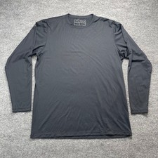 Anetik Mens Premium Performance UPF 30 Long Sleeve Sun Shirt Gray Large