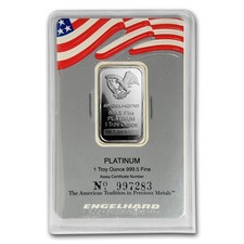 1 oz Platinum Bar - Engelhard Eagle Design (USA Flag Assay) 2270.02 per troy oz