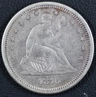 1876-S Seated Liberty Quarter AU