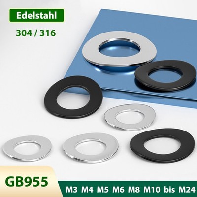 GB955 Federscheiben Wellscheiben Unterlegscheiben V2A V4A Edelstahl M3 bis M24