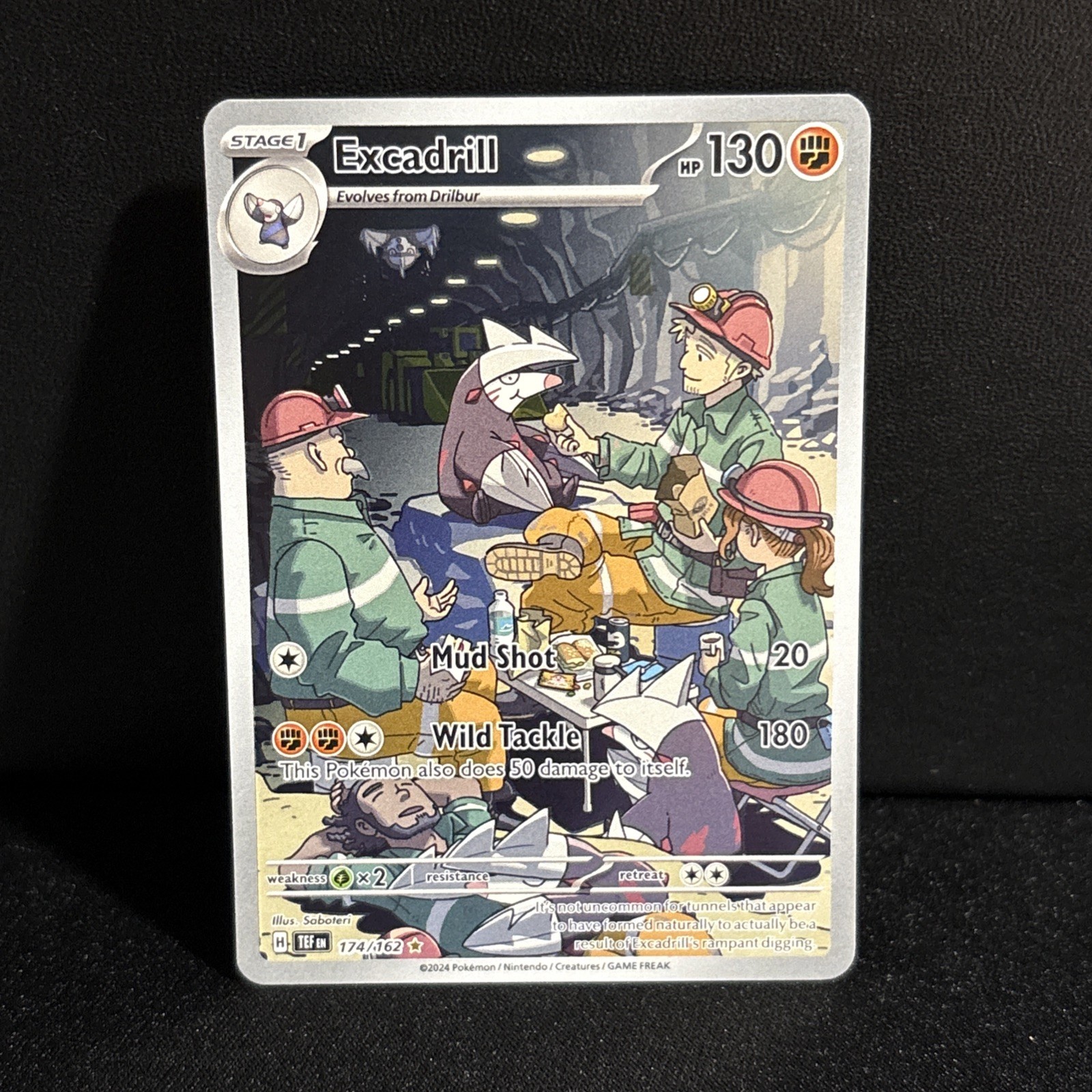 Pokemon TCG Excadrill 174/162 2024 Temporal Forces Illustration Rare Card - NM