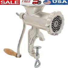 Manual Meat Grinder Cast Iron Hand Crank Easy Setup Durable Kitchen Tool New