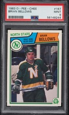 1983 O-Pee-Chee Hockey Brian Bellows ROOKIE #167 PSA 9 MINT