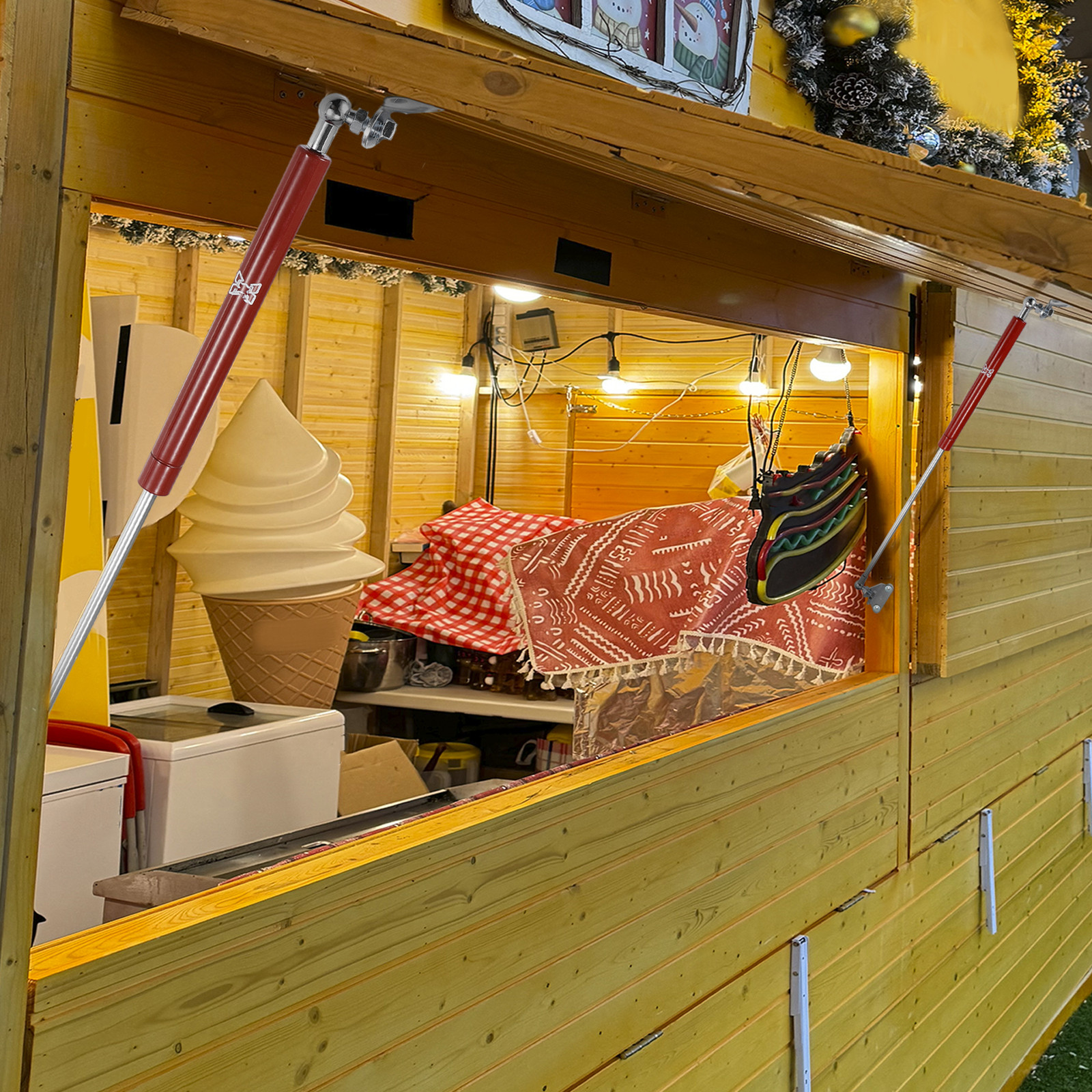 Universal 30inch 200lb/890N Red Lift Supports Struts Shocks Gas Spring Pack of 2