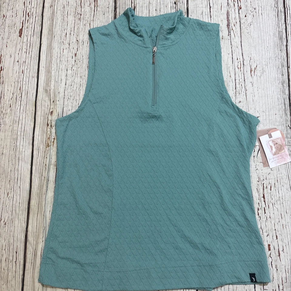 Camiseta sin mangas Jessica Simpson para mujer verde menta entrenamiento tenis talla Foto 2 de 4