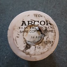 Bare Copper Wire Arcor 032667 - 14 Gauge 1 lb Spool 80 Feet Diameter 0.064