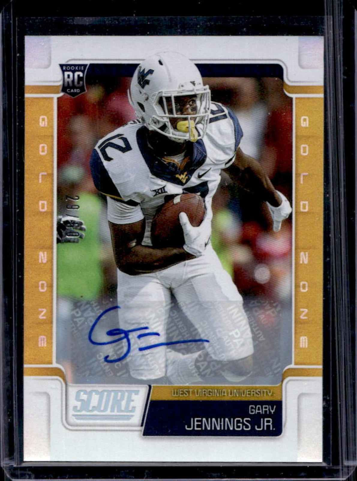 Gary Jennings Jr Panini Score #404 Autograph-Gold Zone