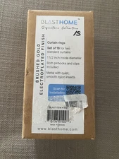 BlastHome® Luxury Curtain Rings – Premium Metal with Quiet, Smooth Nylon Inse