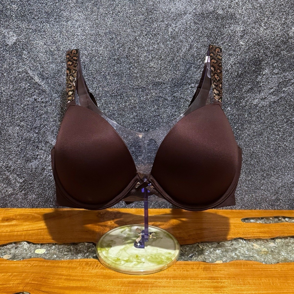 Victoria's Secret Very Sexy Logo Shine Strap Push-Up Bra Dark