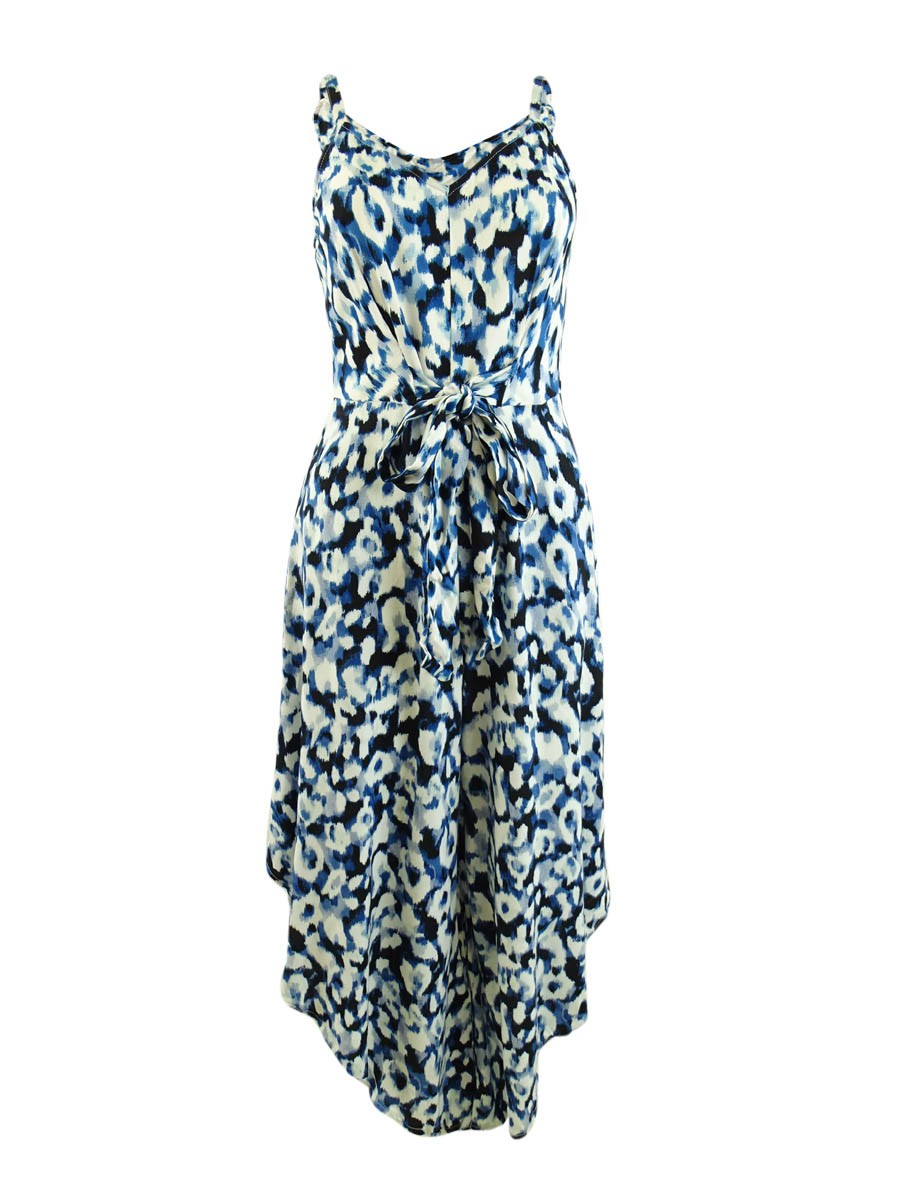 Vince Camuto Women's Tie Front Jumpsuit (XS White/Blue Multi) Sale