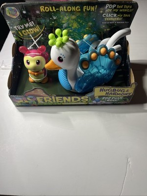 Playskool Glo Friends - Hugbug & Harmony Pop, Push & Roll! - Swan Vehicle -...