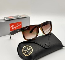 Ray-Ban RB4165 Justin 54mm Polarized Sunglasses Matte Tortoise Frame Grey Brown