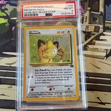 2000 POKEMON WIZARDS OF THE COAST BLACK STAR PROMOS GAME BOY MEOWTH-HOLO PSA 8