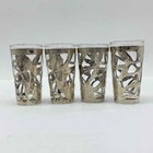 Sterling Silver 925 Overlay Shot Glass Set 4 Piece Floral Scrollwork Vintage — photo 2