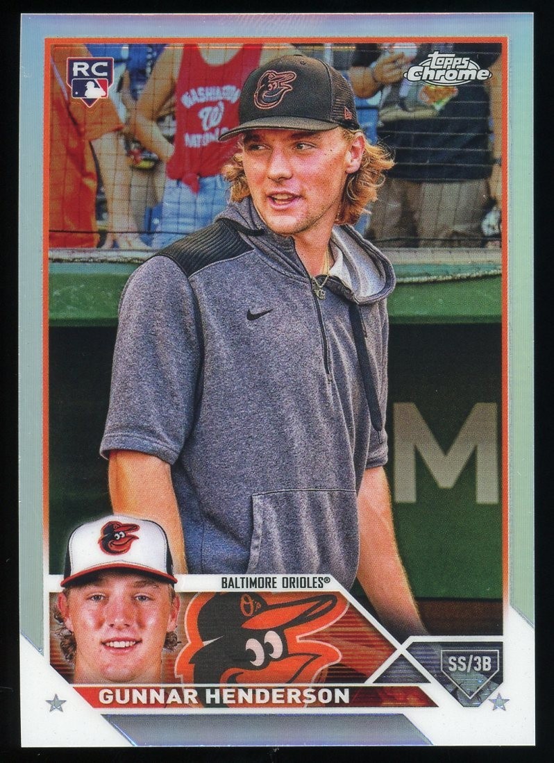 Gunnar Henderson 2023 Topps Chrome #2 Image Variation SP Rookie RC Orioles