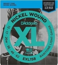 D'Addario EXL158 Baritone Light Gauge Electric Guitar Strings