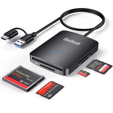Beikell 4 in 1 Dual USB C  USB A Micro SD Memory Card Reader OTG Adapter