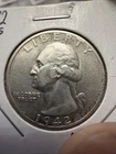 1942-S Washington Quarter Fine Actual Coin Higher Grade One Great Price (FM)