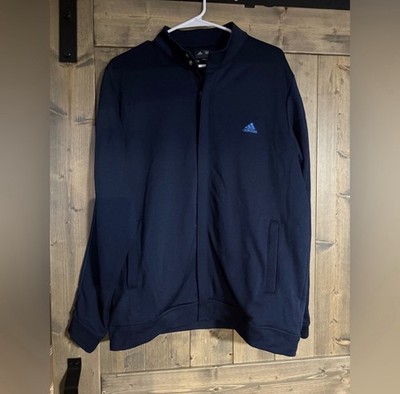 Adidas Golf Full Zip Performance Jacket Navy Blue Men s Size M