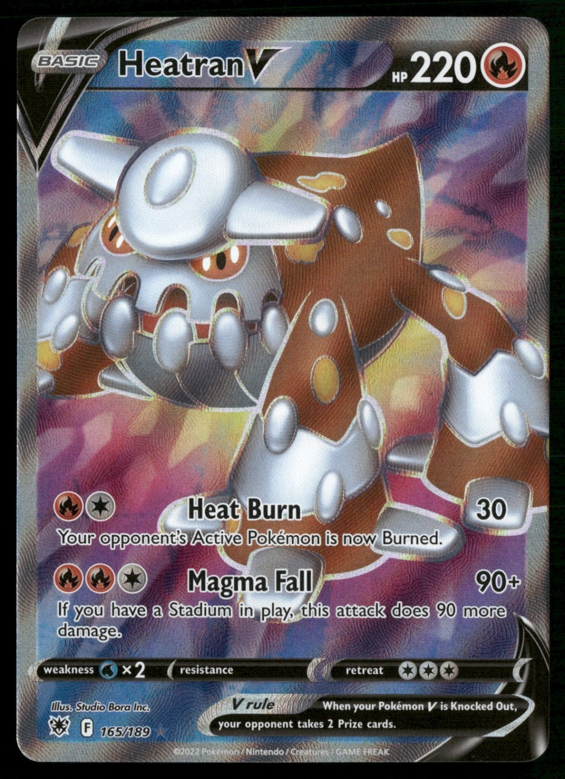 Heatran V (Full Art) Ultra Rare SWSH10: Astral Radiance 165/189 NM Pokemon TCG