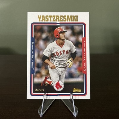 2025 Topps Archives ERROR CARD Name Spelling Retro 2005 Carl Yastrzemski #258