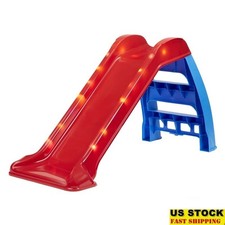 Light up First Slide Indoor Outdoor Playground Slide Folding Easy Storage Kids