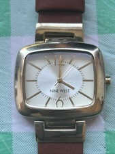 Nine West Gold Tone Brown Band Women s Quartz Watch
