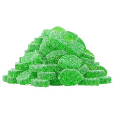 - Jelly Spearmint Leaves Candy, Sugar Coated Natural Spearmint Flavor, Soft & Ch