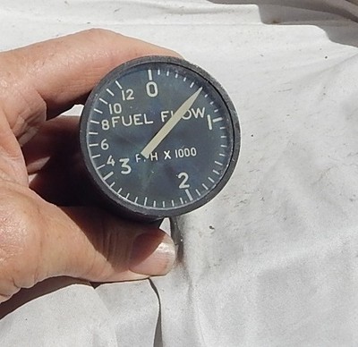 F-4 Phantom II Fighter Jet Pilot's Fuel Flow Indicator Gauge Instrument