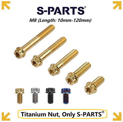S-PARTS Titanschraube M8 x1.25 Außensechskant mit Flansch/Torx | 2Drive Schraube