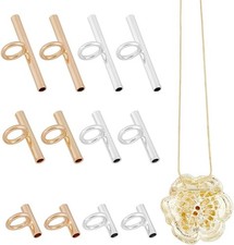 SUPERFINDINGS 12Pcs 3 Sizes Pin to Pendant Converter Brass Brooch Pendant Conver