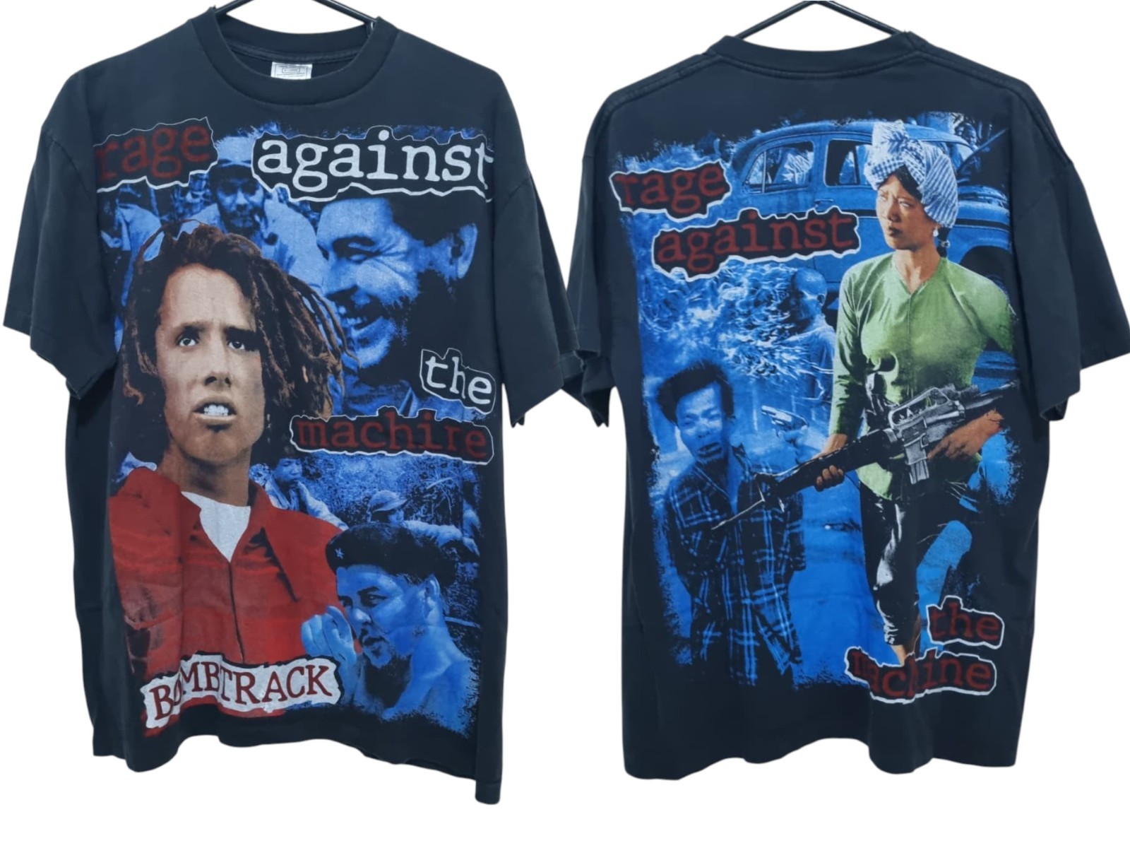 Rage Against The Machine Vintage Shirt XL RATM Bombtrack Modern Reprint 90s