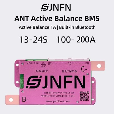 ANT Smart BMS 13S-24S 100A 120A 150A 180A 200A LFP Li-ion Protection Board W/BT