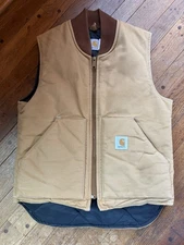 Carhartt Made In The USA Duck Canvas Medium Vest Brown