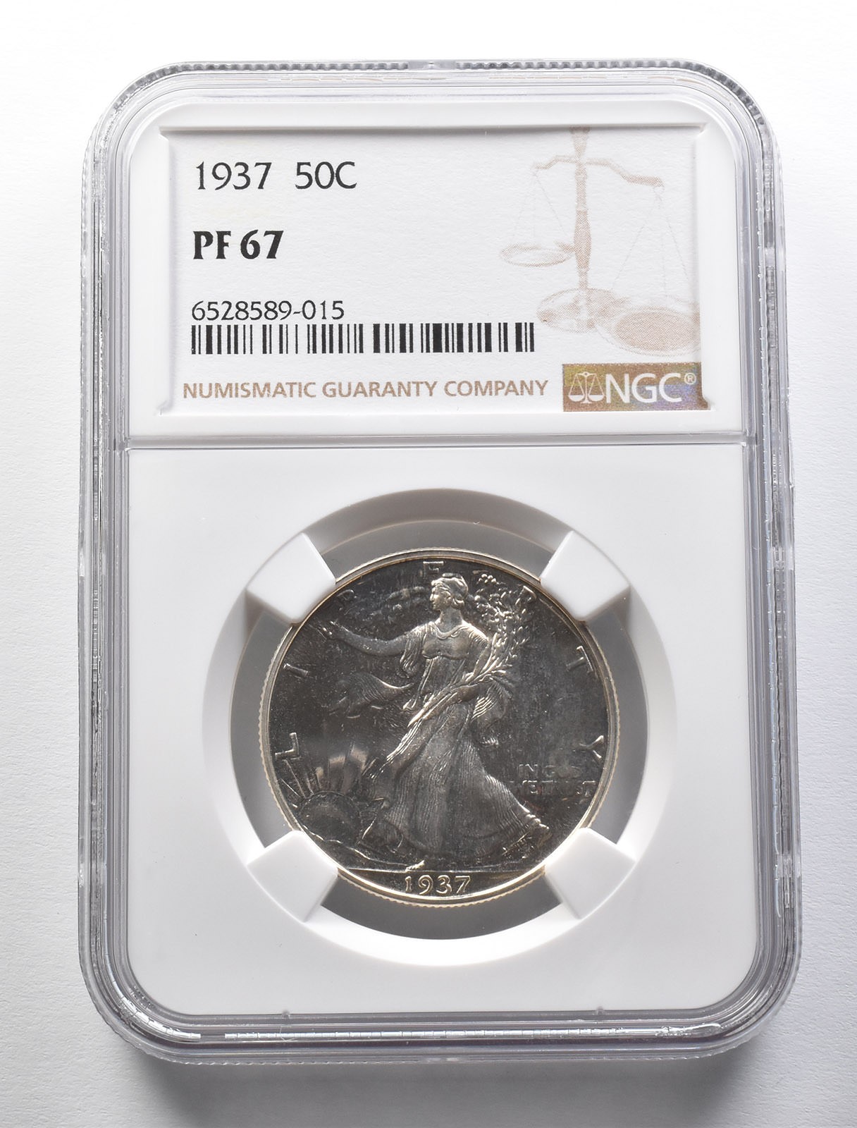 PF67 1937 Walking Liberty Half Dollar NGC a5661