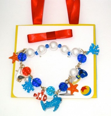 Disney Park Authentic Charm Bracelet   Finding Nemo Dory Seagull MINE Starfish