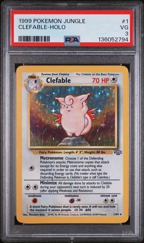 Clefable (Unlimited) graded PSA 3 for sale on eBay