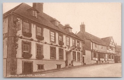 Midhurst Spread Eagle Hotel Straßenansicht Vintage Postkarte Sussex (um 1910)