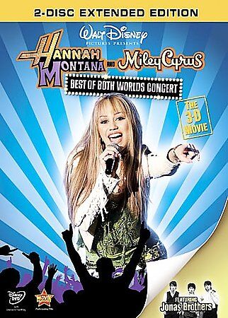 Hannah Montana  Miley Cyrus: Best of Both Worlds Concert 2 Disc DVD Set 2D & 3D! - Picture 1 of 1