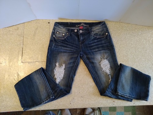 distressed Jeans size 5 Inseam 32 