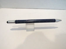 TERZETTI LEVELER BALLPOINT PEN WITH STYLUS AND RULER-  DARK BLUE- MULTI FUNCTION