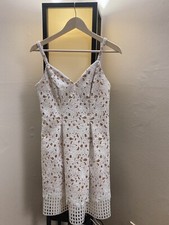 Vince Camuto Lace Sleeveless Fit and Flare Dress (ivory) dress in white- NWT
