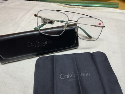 Calvin Klein 19104 Eyeglass Frame Color 30 Satin Slate 55-17-145 Spring  Temple