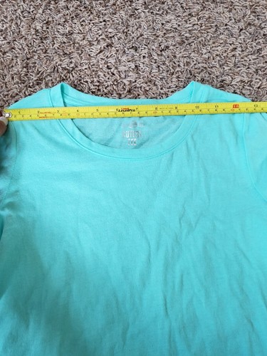 NWT SO (KOHL'S) PERFECTLY SOFT GIRLS CUTEST TEE ROUND HEM Aqua Stone Size 10 7/8 - Picture 3 of 9