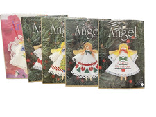 5 Counted Cross Stitch Angel Ornament Kits 4 Christmas 1 Spring