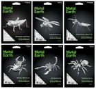 SET of 6 Fascinations Metal Earth Wildlife INSECTS 3D Steel Laser Cut Model Kits
