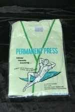 Vintage PERMANENT PRESS Summer Pajama Set Short Sleeves Light Green sz XL